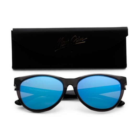MAUI JIM Grey Blue 56mm Round Sunglasses - Picture 4 of 4